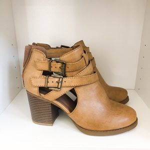 Chunky heeled booties